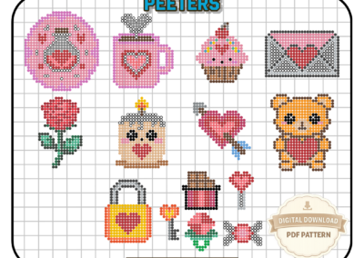 Pack de Patrones Fuse Bead Corazón & Amor